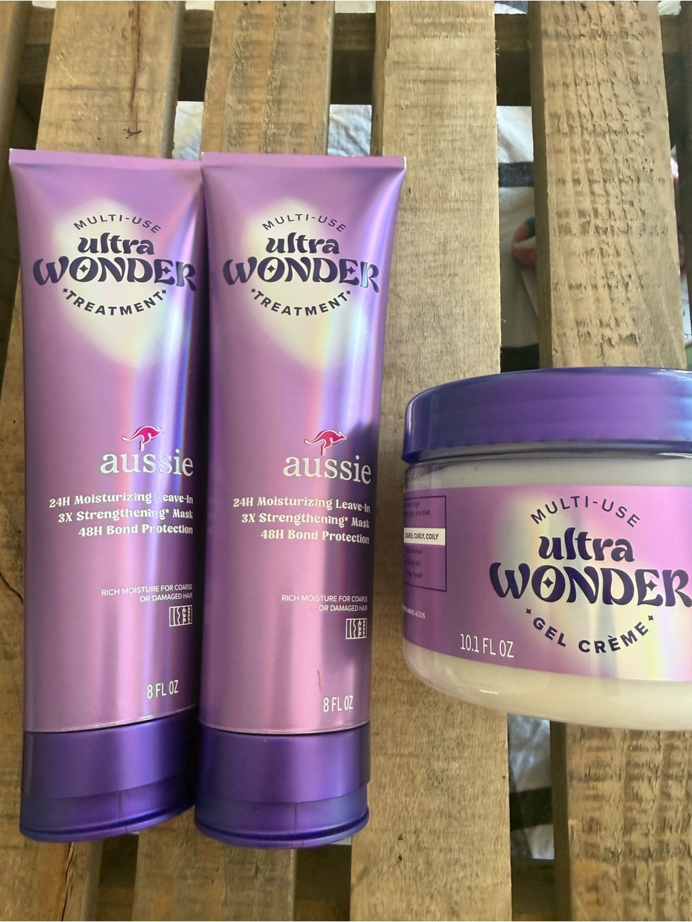 3-Aussie Ultra Wonder Multi-Use Treatment + Gel Crème -mask